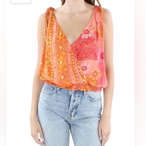 NWOT Free People Tied To You Tank - Lemonade Combo- size Small - Picture 2 of 9